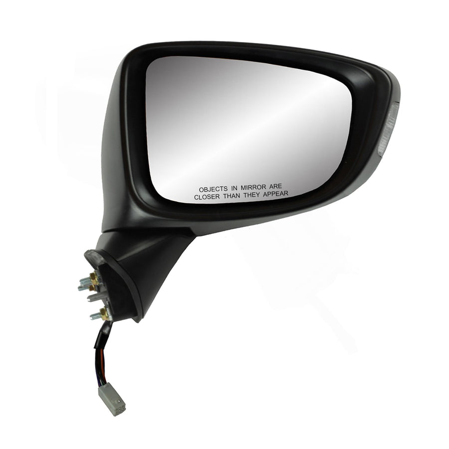 Fit System Mirror Passenger Side for Mazda 6, Textured Black w/PTM Cover, w/Turn Signal, Foldaway, Heated Power
