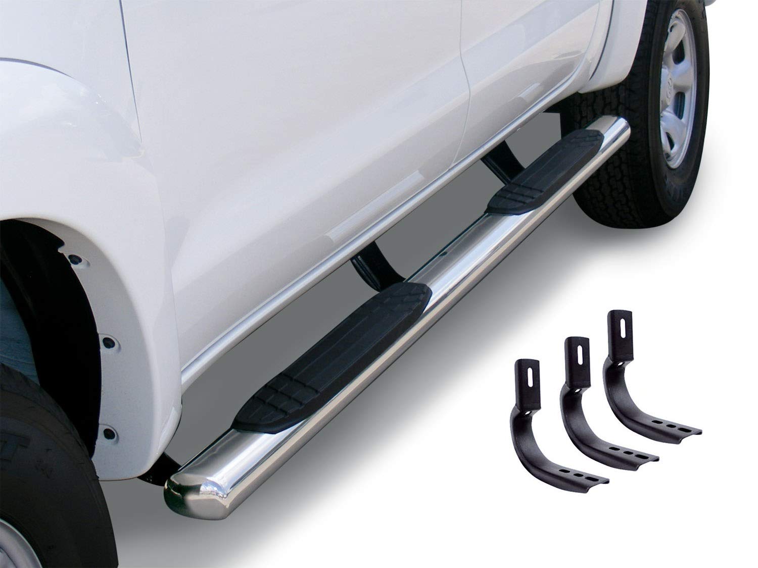 Go Rhino 4" Sidesteps & Brackets OE Xtreme | Stainless Steel, Polished | 684451687PS | Fits 2020-2024 Jeep Gladiator JT, 4-Door