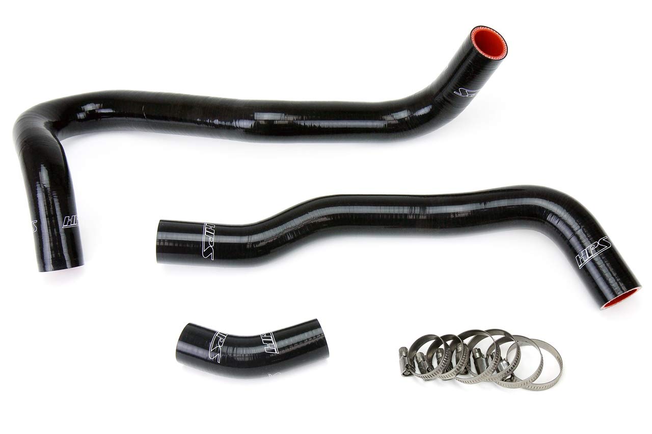 Black HPS 57-1021-BLK Silicone Radiator Coolant Hose Kit