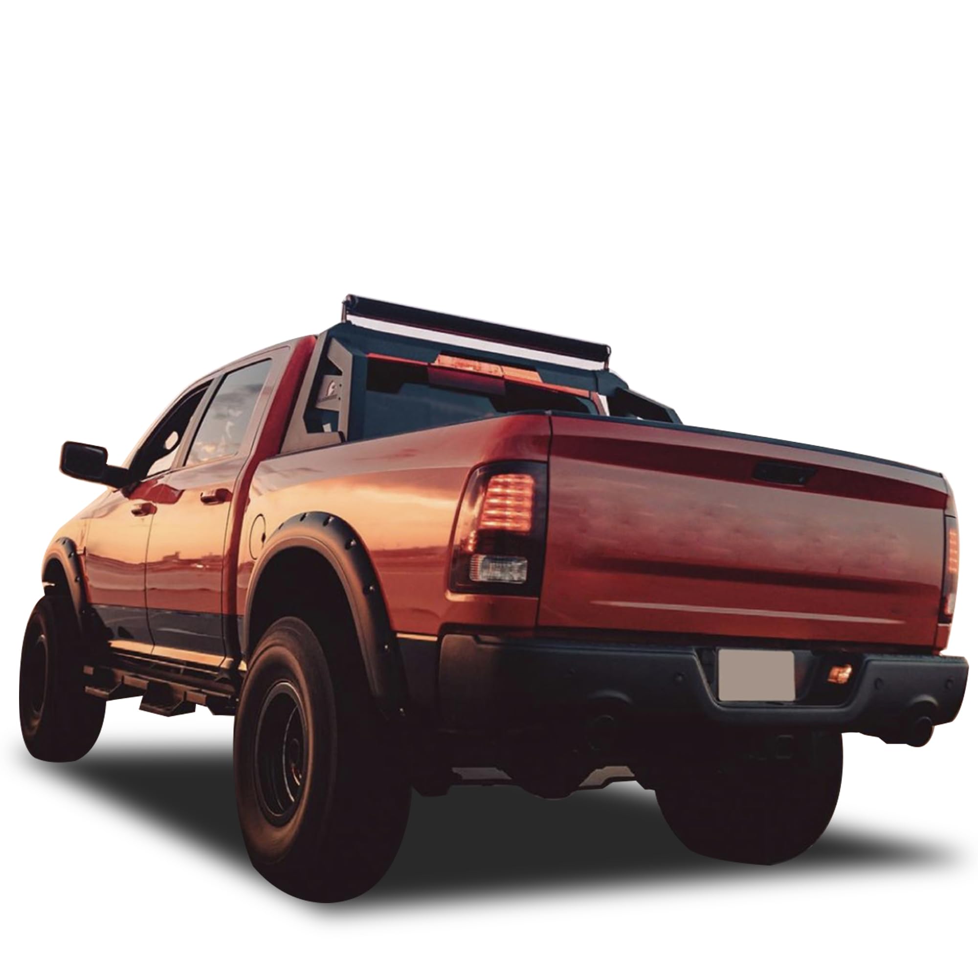 Armour Black Horse Roll Bar Matte Black Includes 1 40in LED Light Bar Compatible with 07-22 Silverado 1500|09-24 Ford F-150|07-24 Tundra|07-24 Sierra/Silverado 1500/2500/3500 HD|19-24 Ram 1500