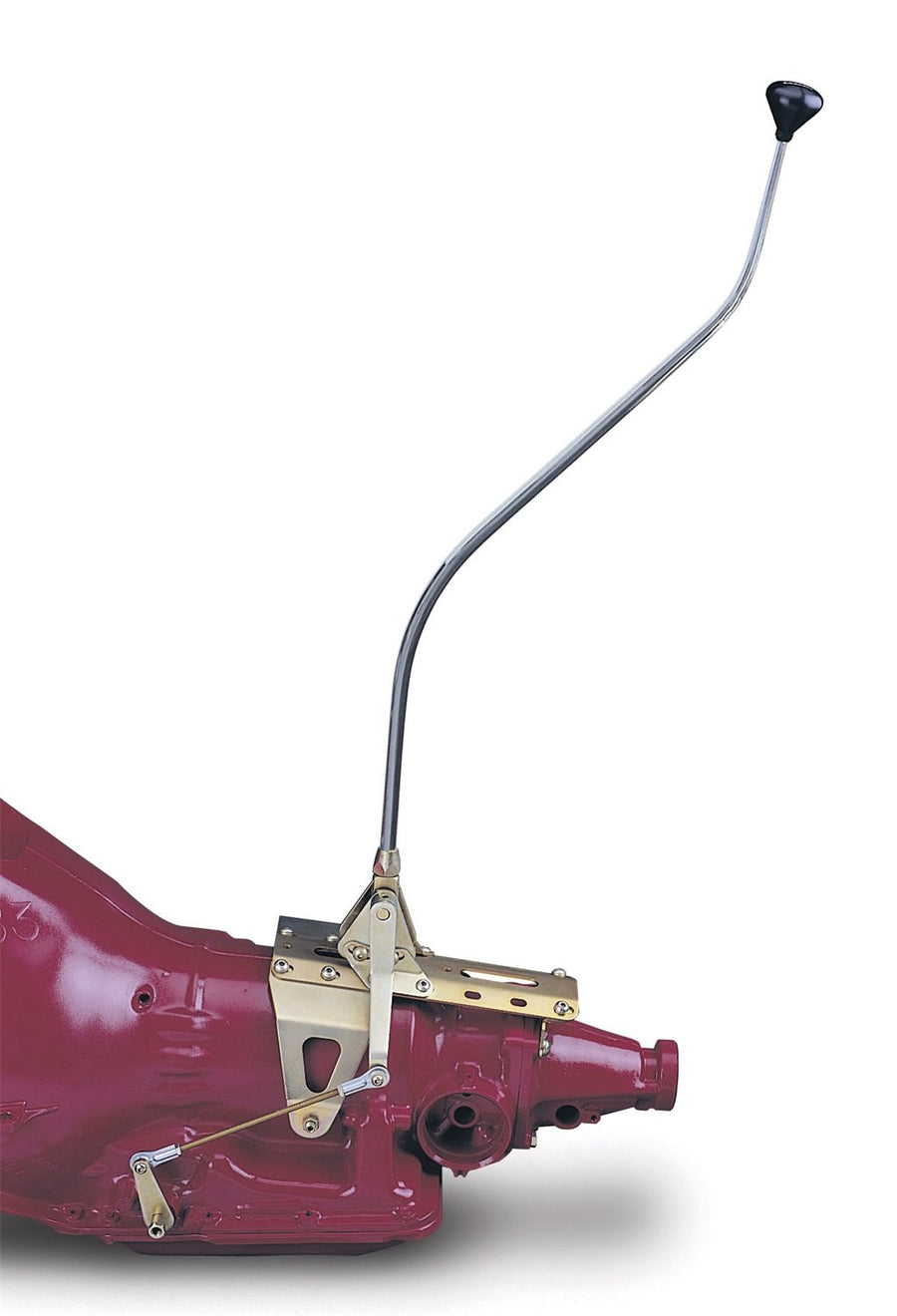 Automatic Transmount Shifter Kit Lokar ATS6904R2S with 32" Double Bend Lever and Skull Knob for Chrysler 904