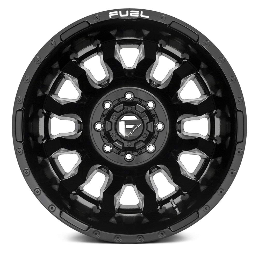 20x8.25 D673 BLITZ, Bolt Pattern: 8x6.5/, Offset: -240, GLOSS BLACK MILLED, set of 1