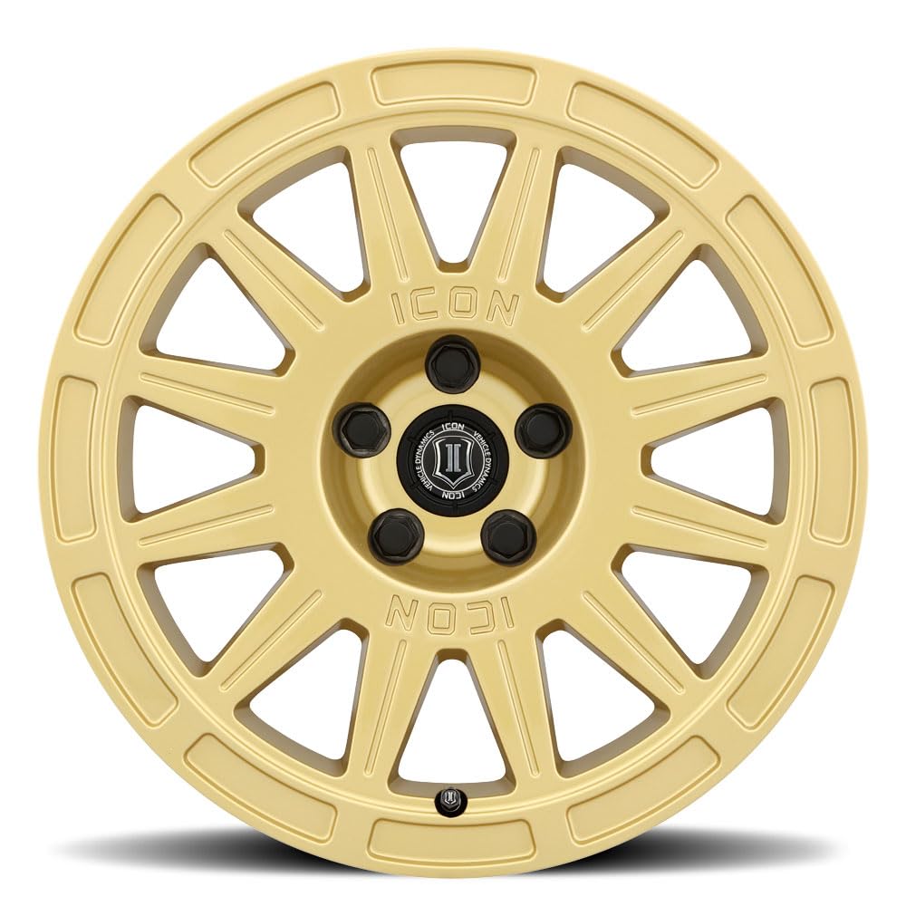 ICON Alloys Ricochet, 17 x 8/5 x 100, Gloss Gold, 38mm Offset, 6" BS, 7017805060GG