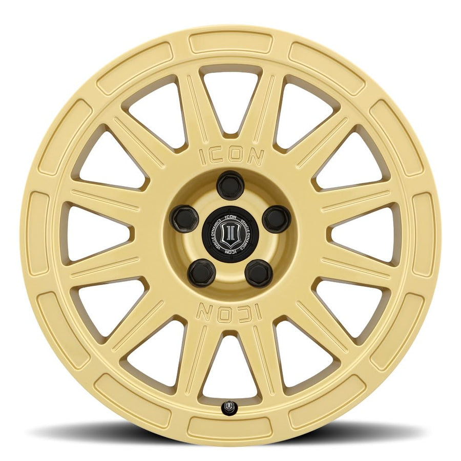 ICON Alloys Ricochet, 17 x 8/5 x 100, Gloss Gold, 38mm Offset, 6" BS, 7017805060GG