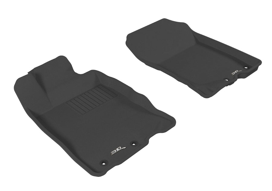MAXpider 3D Front Row Custom Fit All-Weather Floor Mat for Select Honda Insight Models - Kagu Rubber (Black)