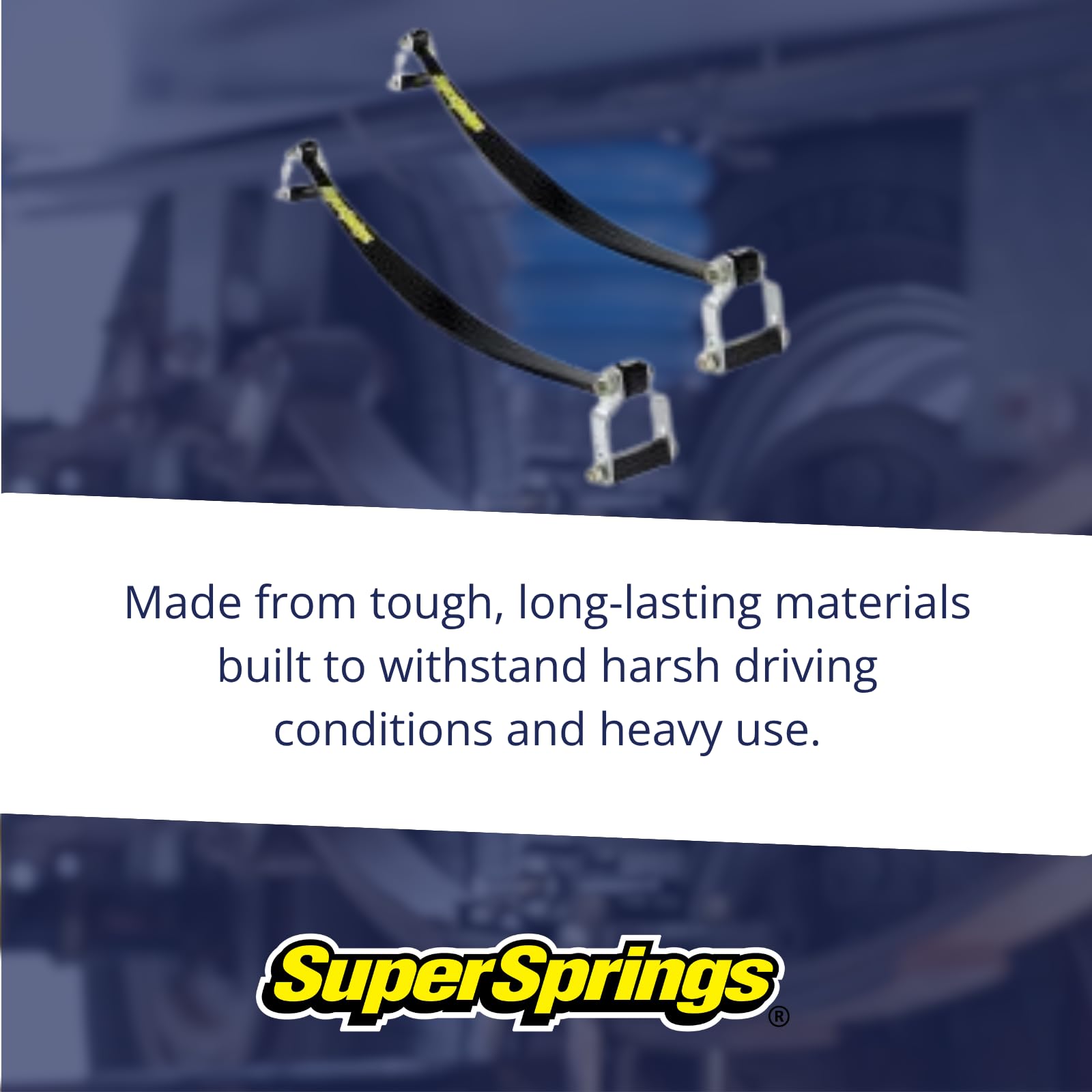 SuperSprings SSA2 for Dodge Dakota, Nissan D21, Toyota T100, black, 2,000 lbs.