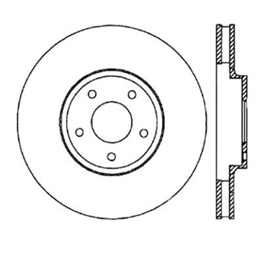 Sport Drilled/Slotted Brake Rotor StopTech 127.42080R (Front Right), 1 Pack