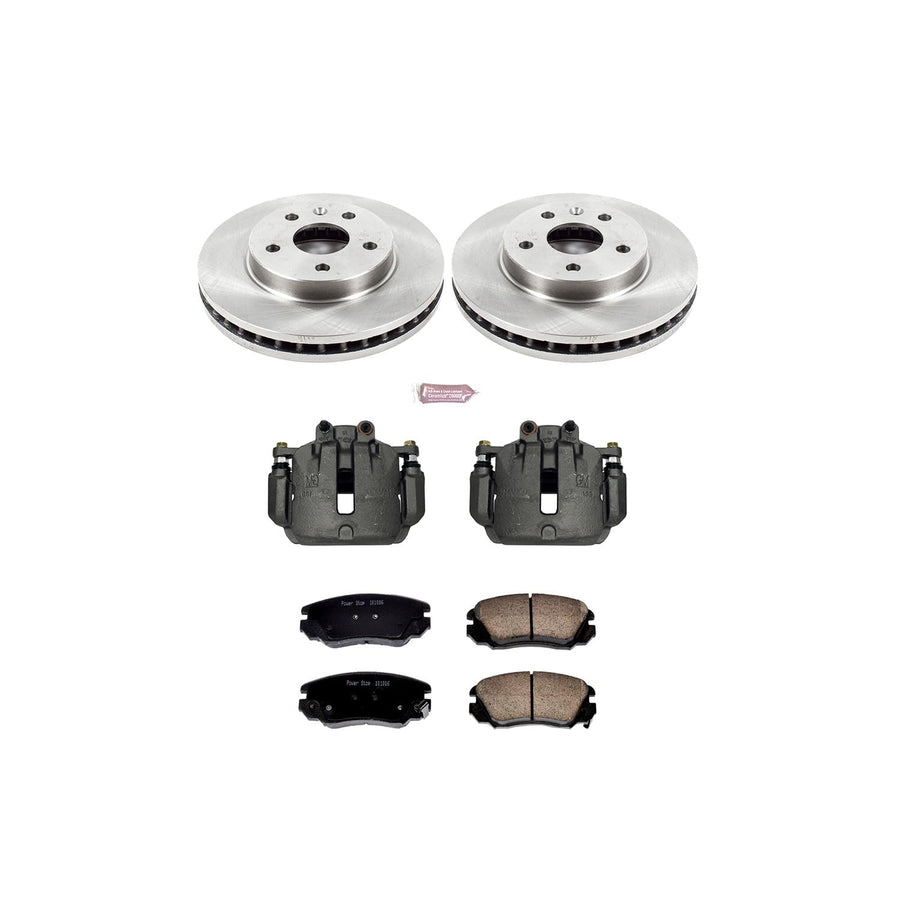 Power Stop KCOE5522 Replacement Autospeciality Front Caliper Kit- OE Rotors, Ceramic Brake Pads, Calipers For Buick LaCrosse, Buick Regal, Chevy Malibu, Chevy Malibu Limi, Saab 9-5 [Model Specific]