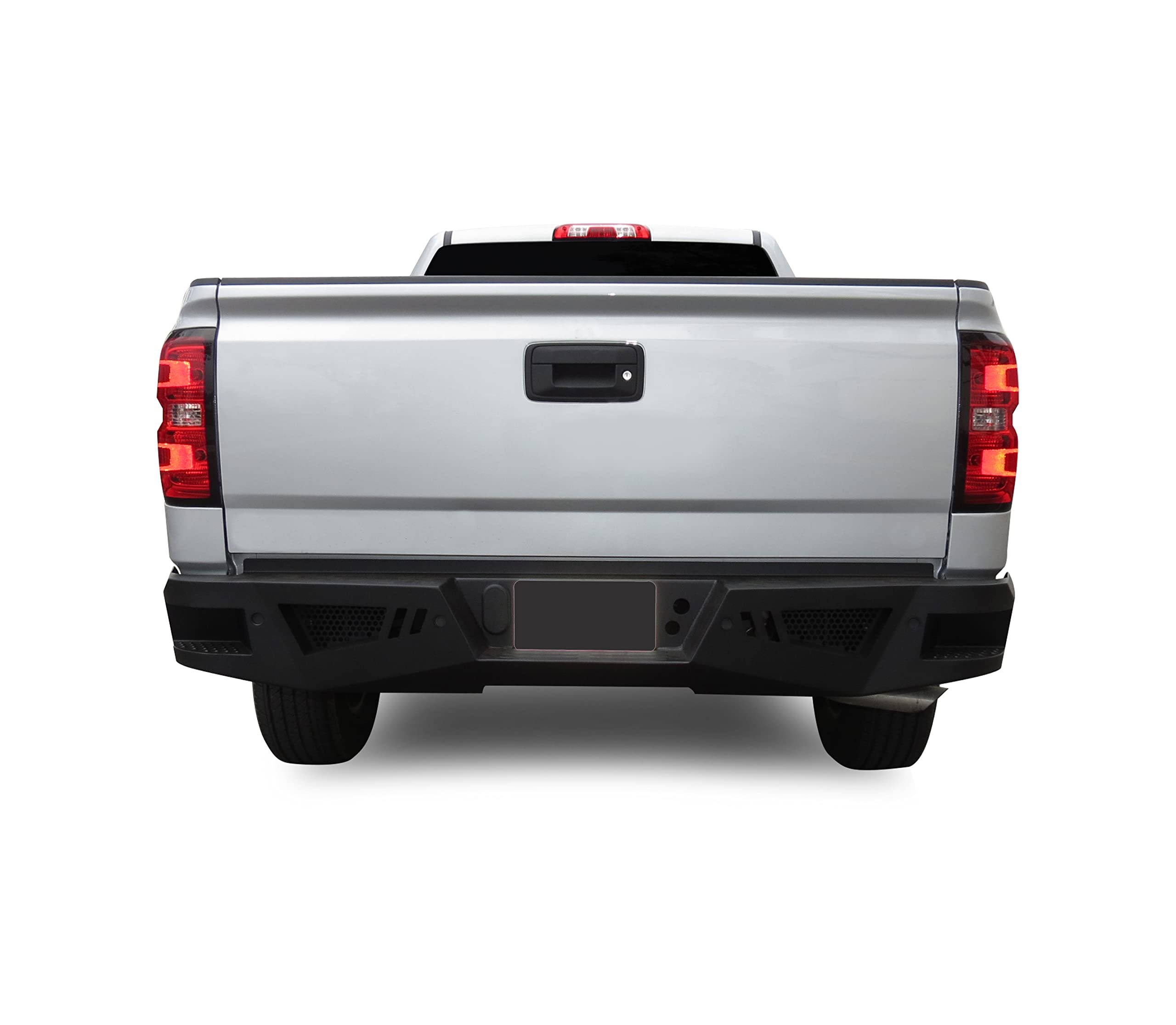 Heavy Duty Black Horse Armour Rear Bumper Matte Black Compatible with 2019-2022 GMC Sierra 1500 Limited|2019-2021 Silverado 1500 LD|2007-2018 Silverado 1500/GMC Sierra 1500-ARB-SI16