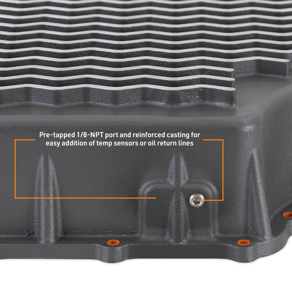 Mishimoto Transmission Pan Aluminum, Compatible with Ford 6.7L Powerstroke 2011-2019