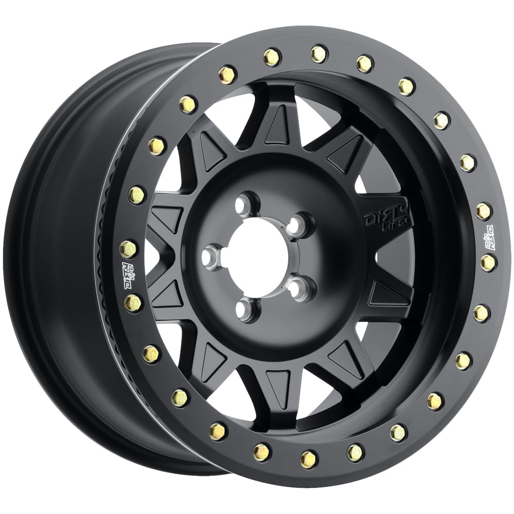 17x9 ROADKILL, Bolt Pattern: 5x5/, Offset: -38, MATTE BLACK W/SIMULATED RING, set of 1