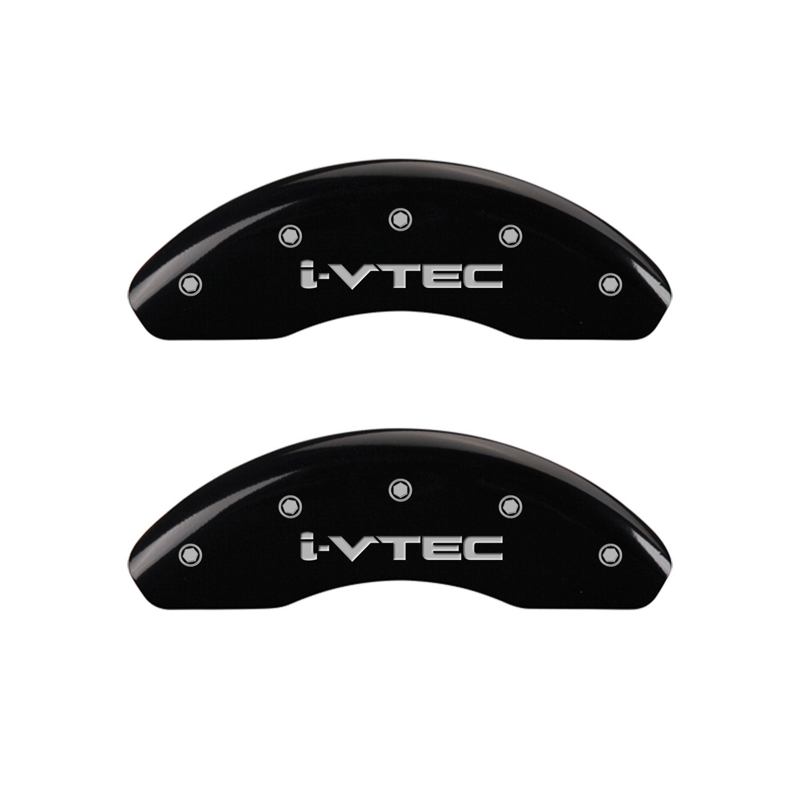 MGP Caliper Covers Front 20208FIVTBK Black Powder Coat Finish, Set of 2 (i-Vtec, Silver Characters, Engraved)