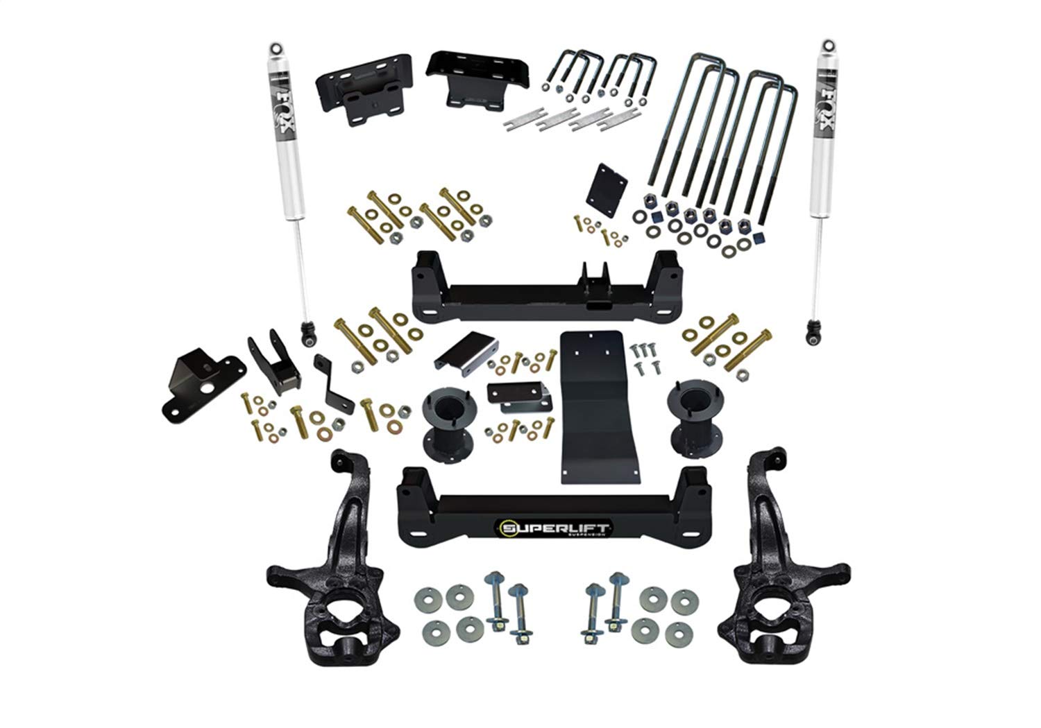 6" Lift Kit SUPERLIFT SUSPENSION for Chevy Silverado/GMC Sierra | Complete Lift Kit with Front Strut Spacers & Rear Fox 2.0 Series Shocks | K182F | Fits 2019-2024 Chevrolet Silverado / GMC Sierra 1500