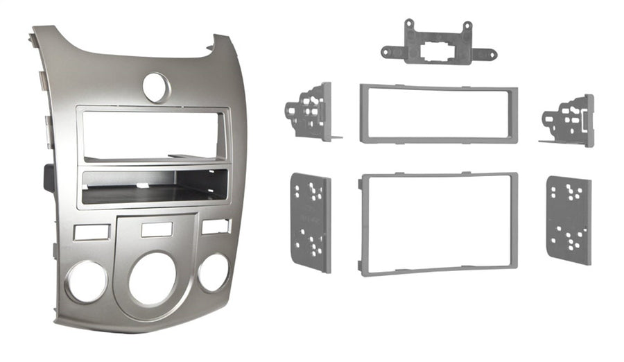 Kia Forte 2010-Up Metra 99-7338S Installation Dash Kit for Double DIN/ISO Radios, Silver