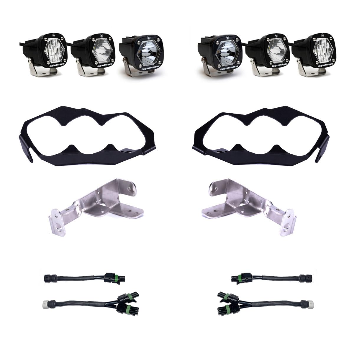 Baja Designs Unlimited Triple S1 LED Headlight Kit for Can-Am Maverick R UTV