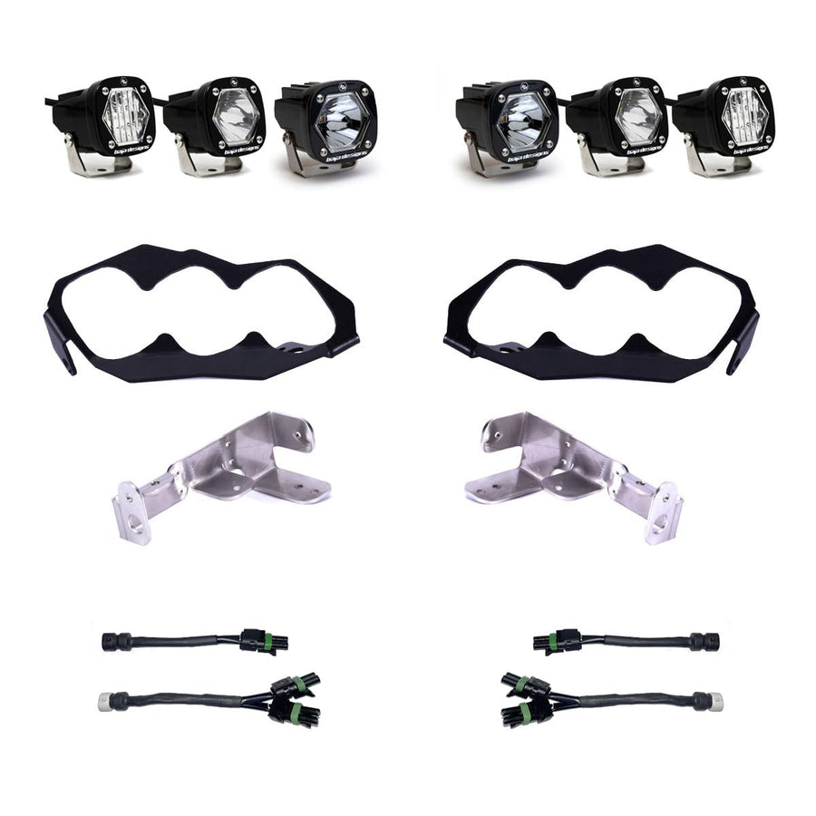 Baja Designs Unlimited Triple S1 LED Headlight Kit for Can-Am Maverick R UTV