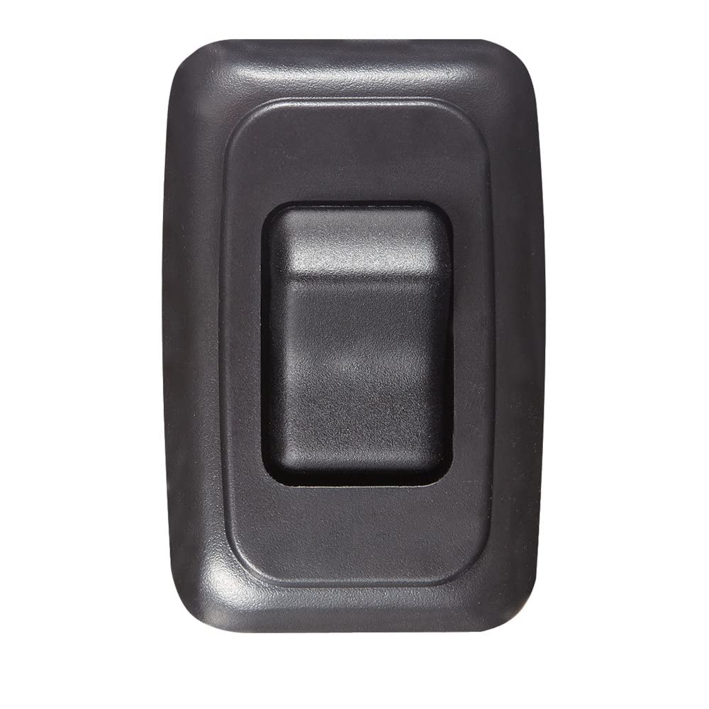 Contoured Wall Switch RV DESIGNER S521, Includes Base and Bezel, On/Off, Single, Black, DC Electrical