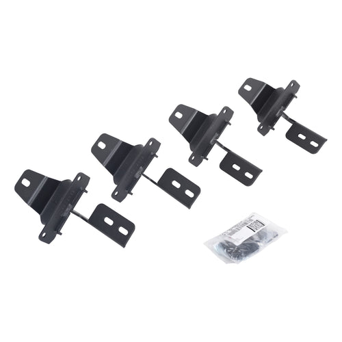 Go Rhino V-Series V3 / RB10 Slim / RB20 Slim / RB30 Slim Mounting Brackets | Mild Steel, Textured Black | 6949276 | Fits 2018-2024 Jeep Wrangler JL, 2-Door
