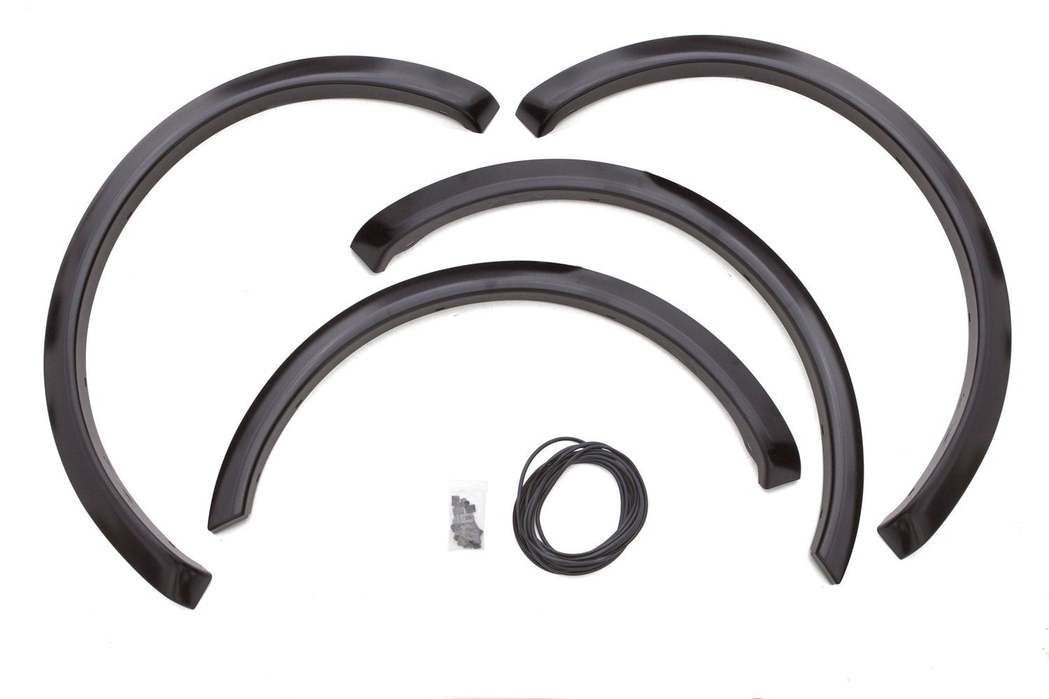 Lund Elite Series SX312S Black Sport Style Standard Front and Rear Fender Flare - 4 Piece