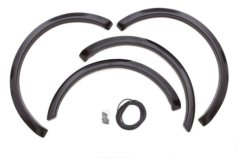 Lund Elite Series SX312S Black Sport Style Standard Front and Rear Fender Flare - 4 Piece
