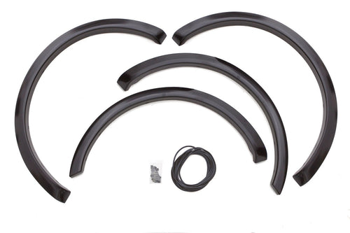 Lund Elite Series SX312S Black Sport Style Standard Front and Rear Fender Flare - 4 Piece