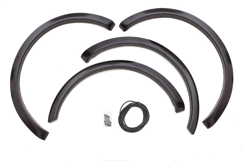 Lund Elite Series SX312S Black Sport Style Standard Front and Rear Fender Flare - 4 Piece