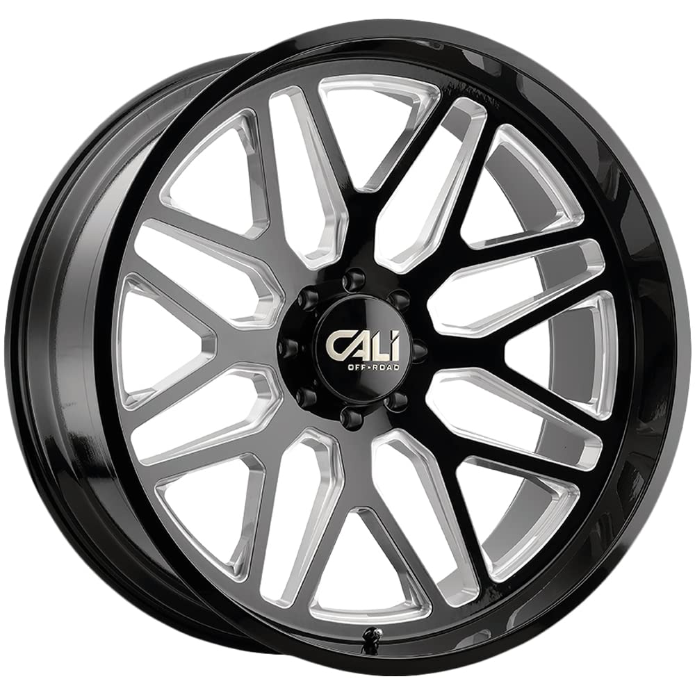 9115 Cali Off-Road Invader 24x14 6x135-76mm Black/Milled Wheel Rim 24" Inch