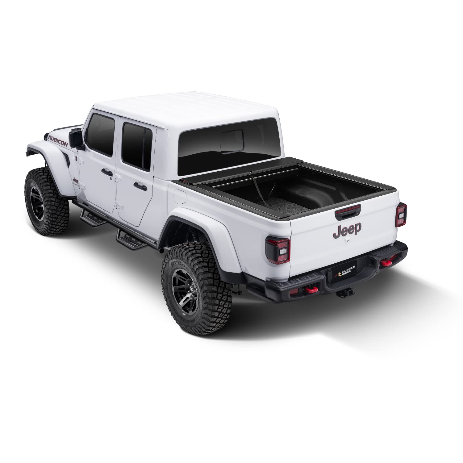 Rugged Ridge Retractable Armis Tonneau Cover w/ Max Track for Jeep Gladiator JT | Weather Resistant, Full Bed Access | 13550.36 | Fits 2020-2025 Jeep Gladiator JT w/o Trail Rails