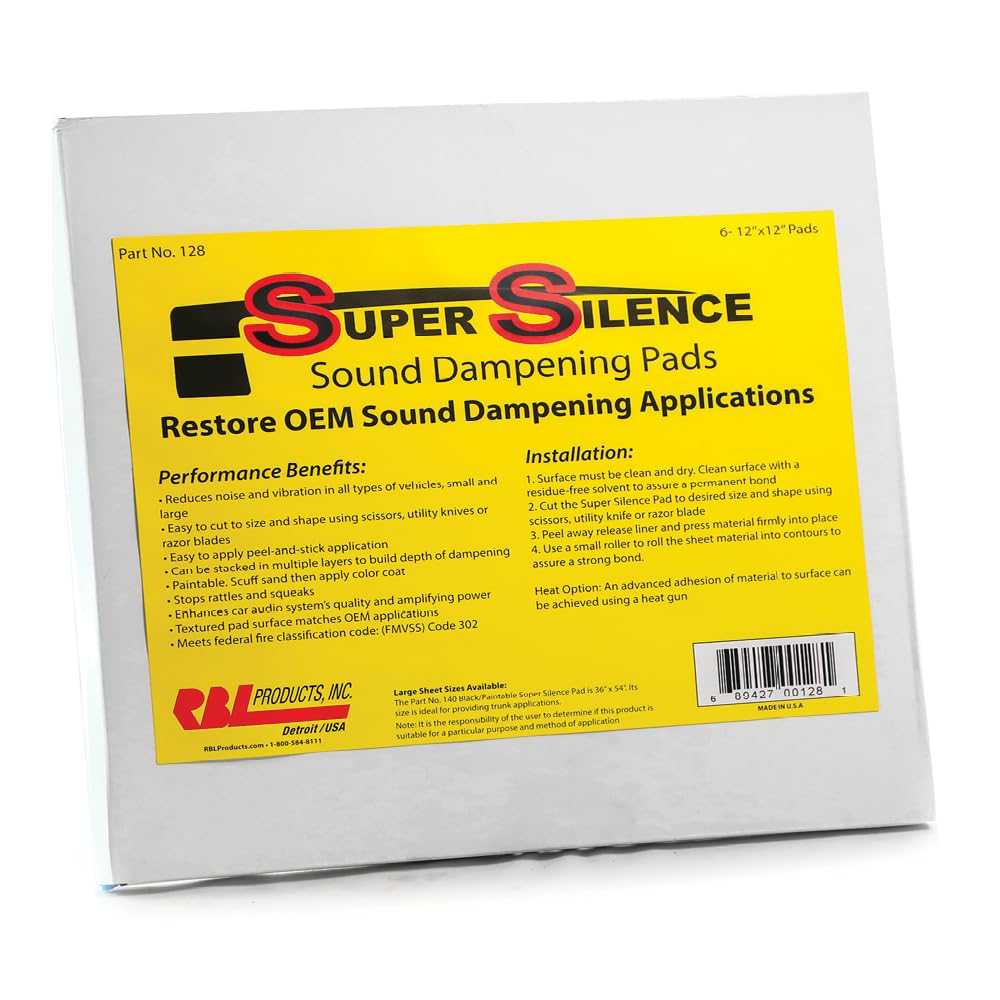 128 RBL PRODUCTS SOUND DAMPING SHEET 12X12 6/CS