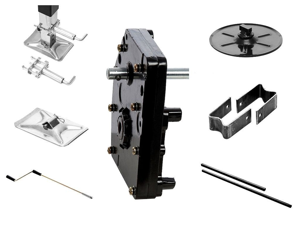 Stromberg Carlson Gearbox Trailer for 5th Wheel Landing Gear – RV Landing Gear Box Compatible with Venture, Lippert and Pac Rim Landing Gear Jacks - Aluminum Housing