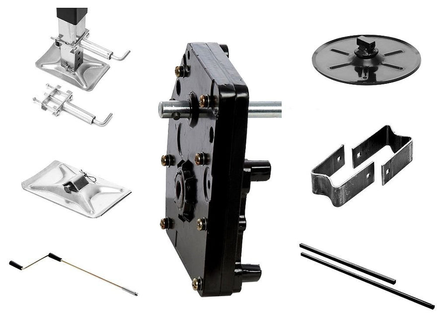 Stromberg Carlson Gearbox Trailer for 5th Wheel Landing Gear – RV Landing Gear Box Compatible with Venture, Lippert and Pac Rim Landing Gear Jacks - Aluminum Housing