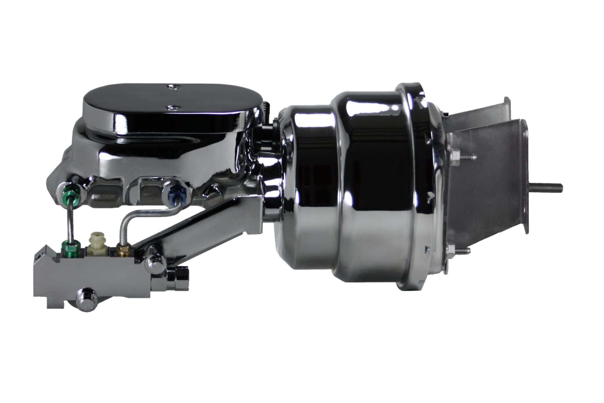 Compact-10 Series LEED BRAKES 7 Inch Dual Power Booster Kit With Disc/Drum Valve Chrome