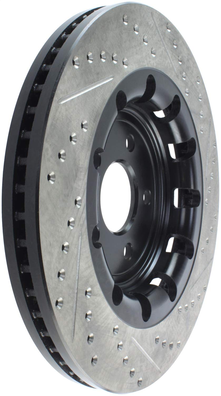 Front Right StopTech 127.65136R Drilled and Slotted Automotive Replacement Disc Brake Rotor Fits Select Ford Explorer/Flex/Taurus/Police, Lincoln MKS/MKT