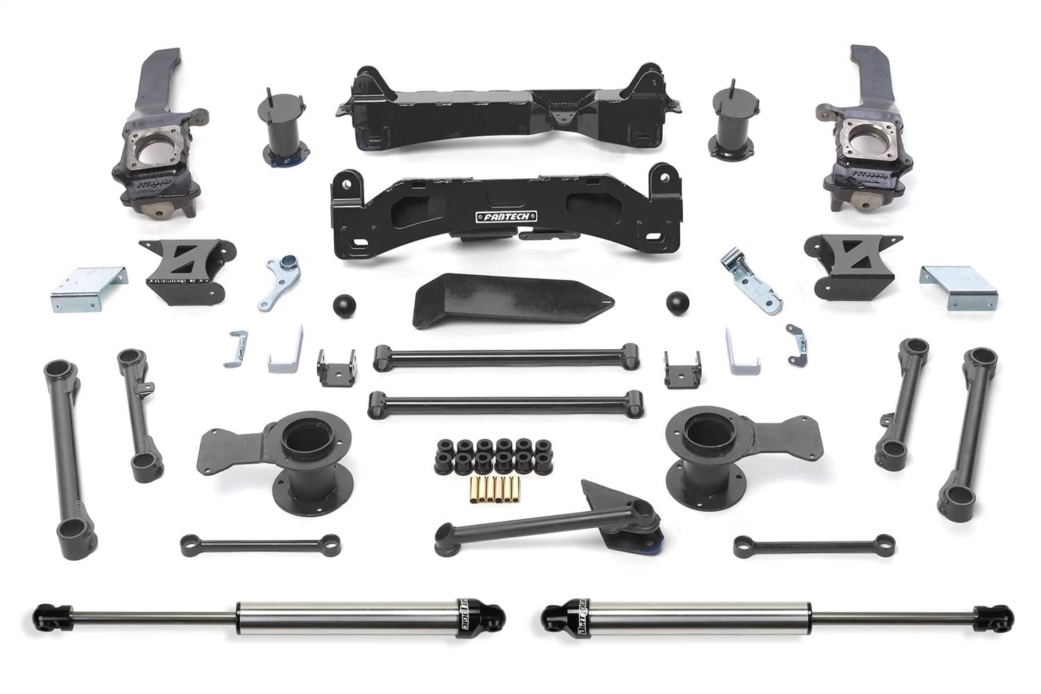 6" Fabtech Basic System W/RR DLSS SHKS for 2010-13 Toyota FJ 4WD