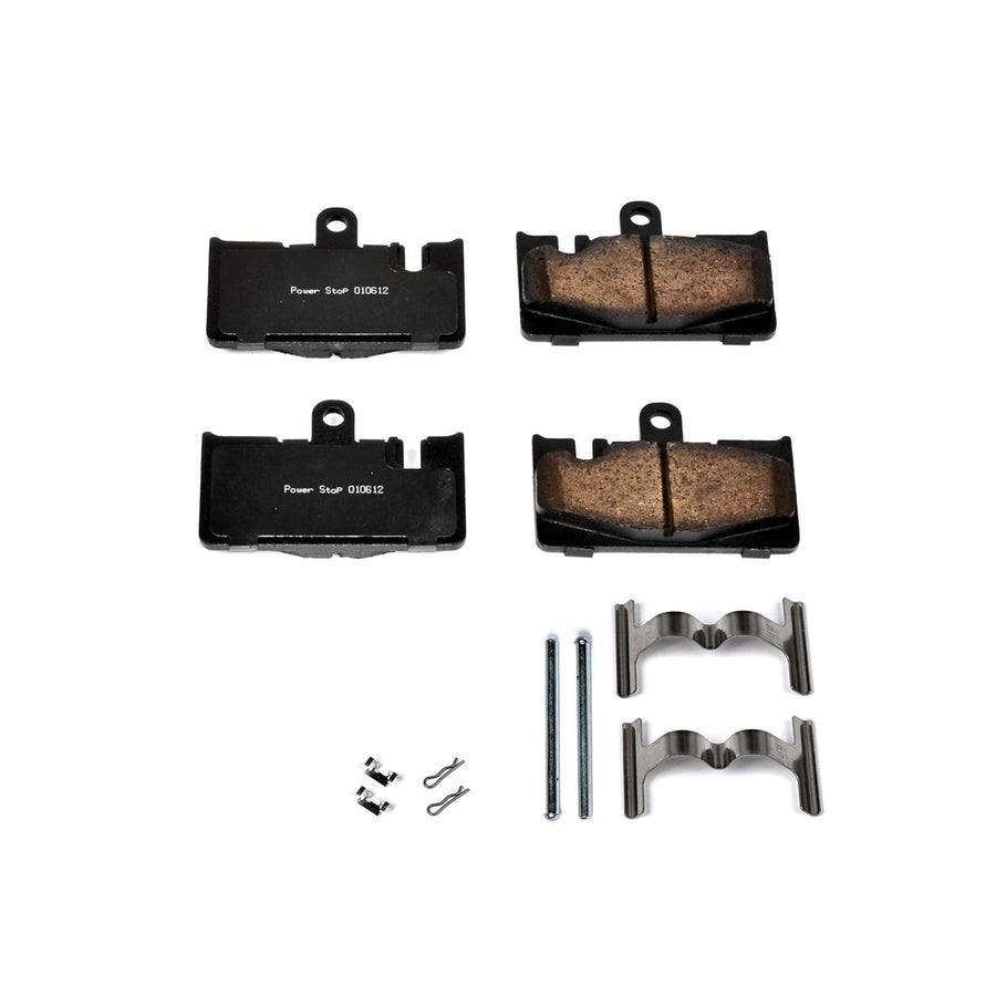 Rear Brake Kit Power Stop For Lexus LS430 2001-06 - Ceramic Brake Pads With Installation Hardware, 17-871