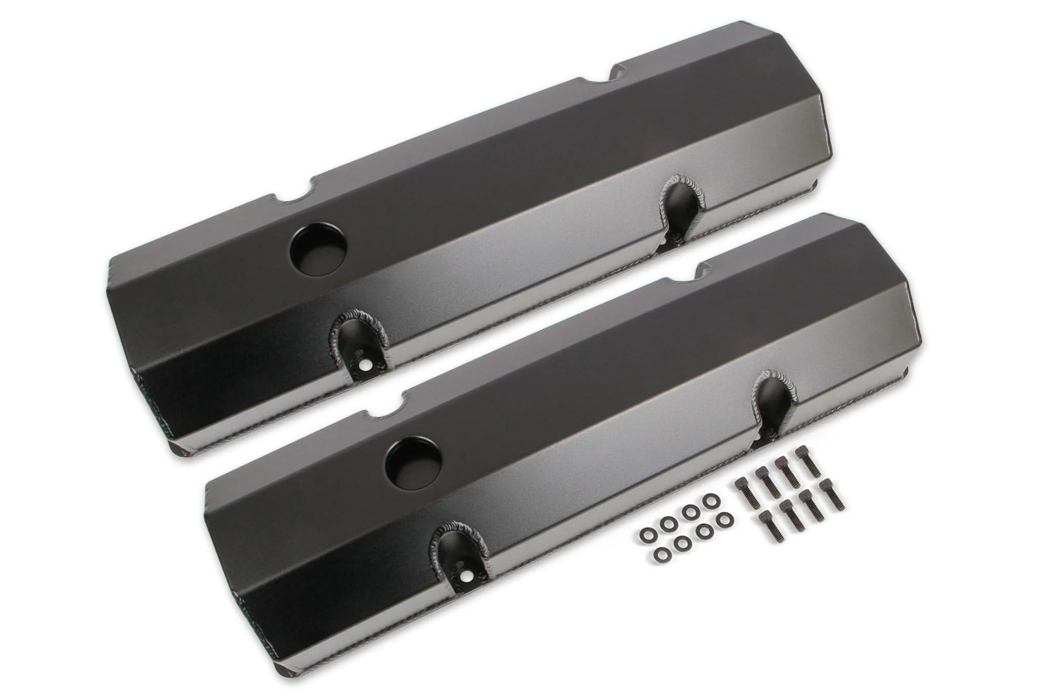 Fabricated Aluminum Mr. Gasket 6818BG Valve Covers - Black Finish