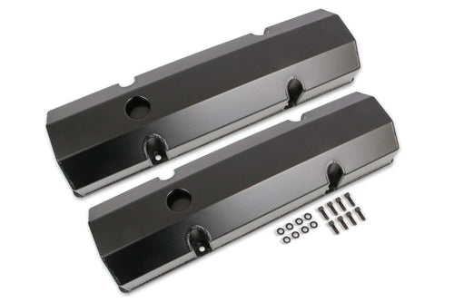 Fabricated Aluminum Mr. Gasket 6818BG Valve Covers - Black Finish