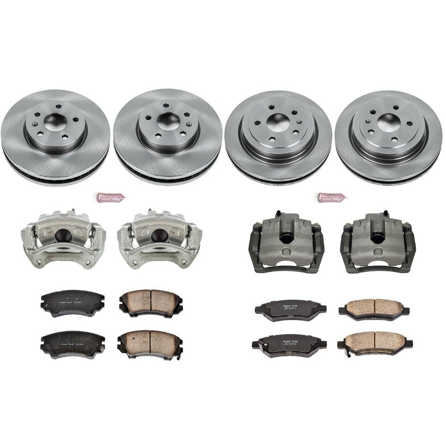 Power Stop KCOE2816 Replacement Autospeciality Front and Rear Caliper Kit- OE Rotors, Ceramic Brake Pads, Calipers For Chevrolet Camaro 2010-2015 [Model Specific]