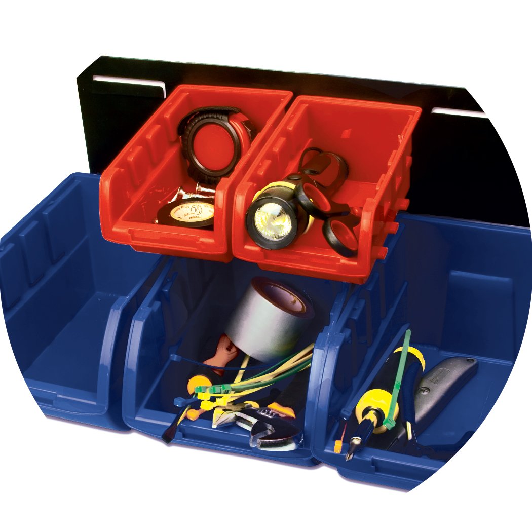 W5190 Performance Tool 10-Bin Wall Mount Storage Rack, Blue