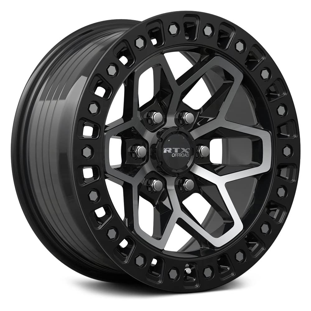 Custom RTX Wheel ZION - 18x9, 20 Offset, 8x180 Bolt Pattern, 125mm Hub - Black with Machined Face Rim