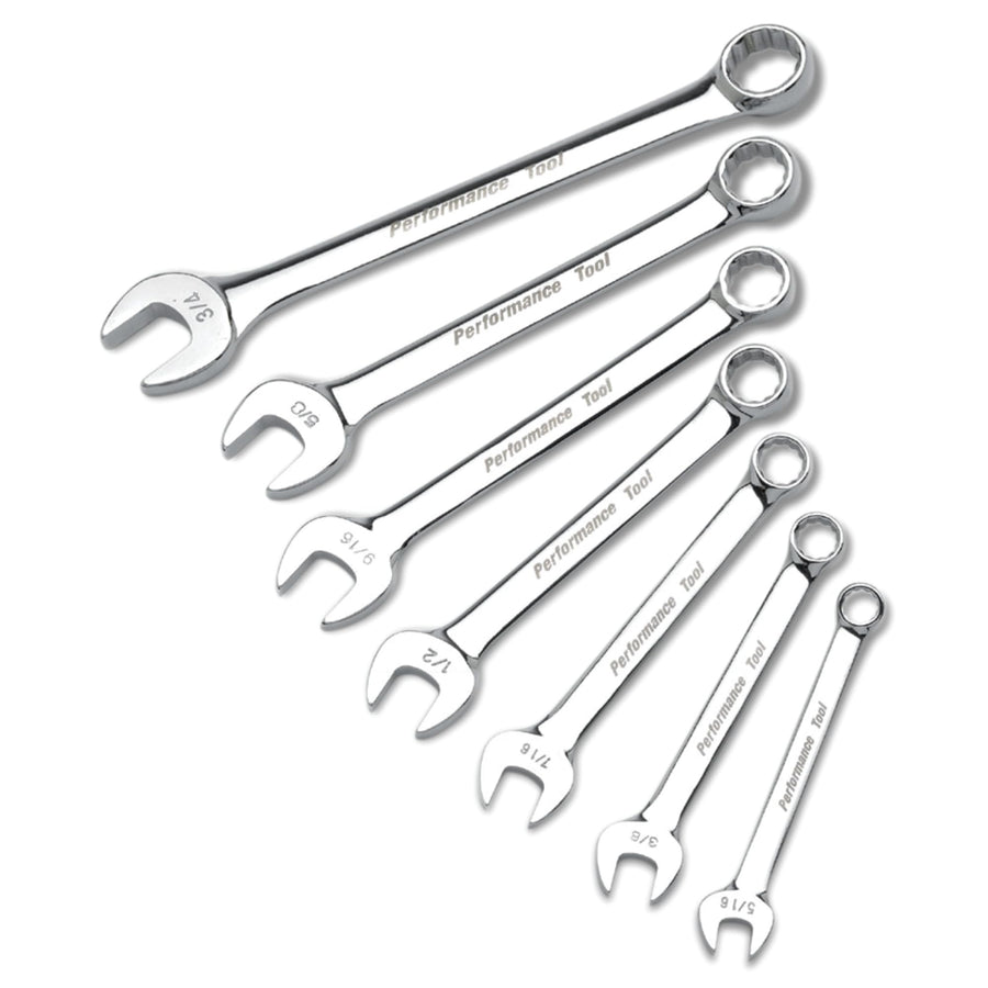 W30200 Performance Tool 7-Piece SAE Combination Wrench Set