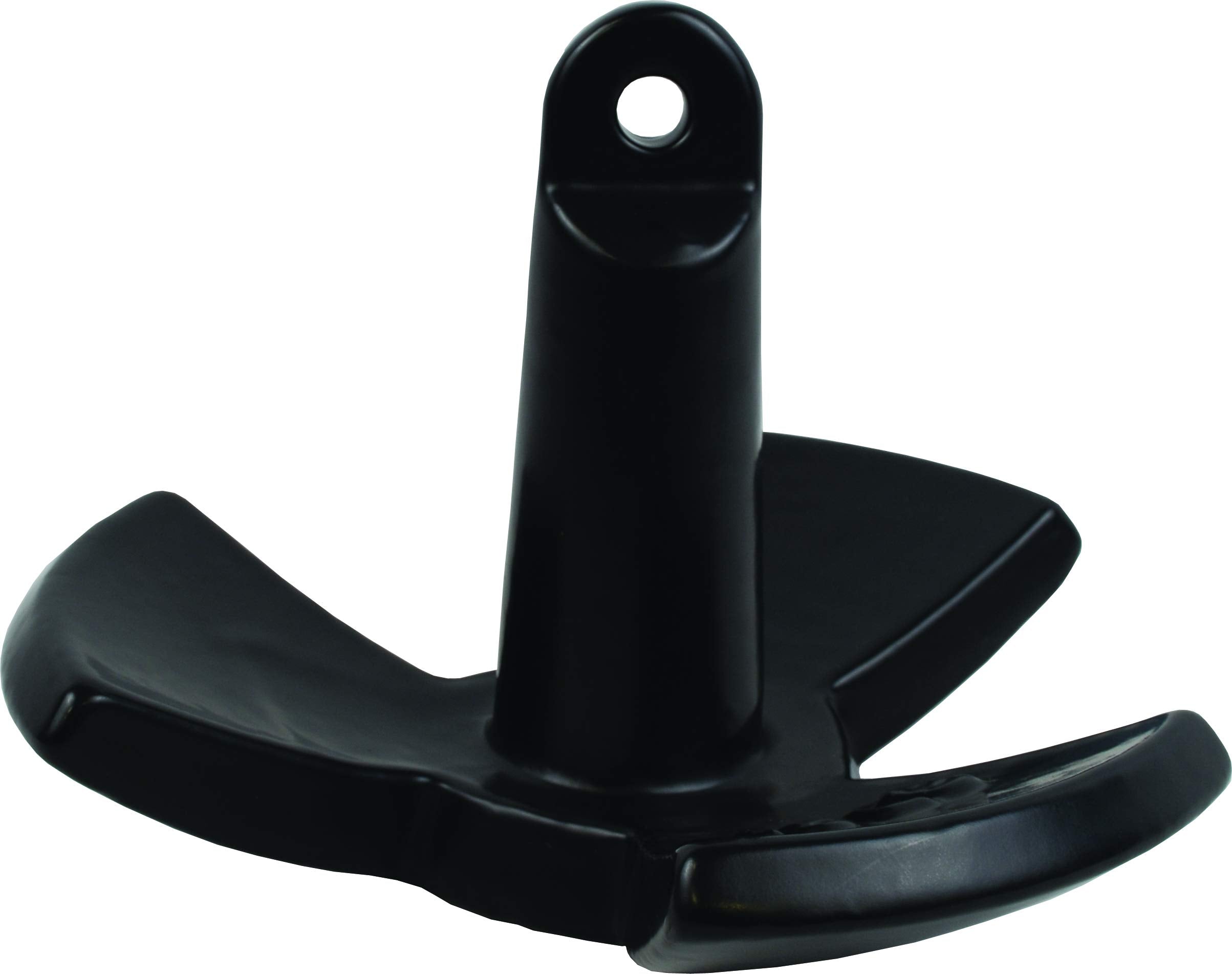 Attwood Solid Cast Iron 18-Pound Large Eye River Boat Anchor, Black PVC-Coated Finish 9946B1