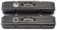 Black Edelbrock Classic Valve Cover with Breather Hole and Oil-Fill Cap