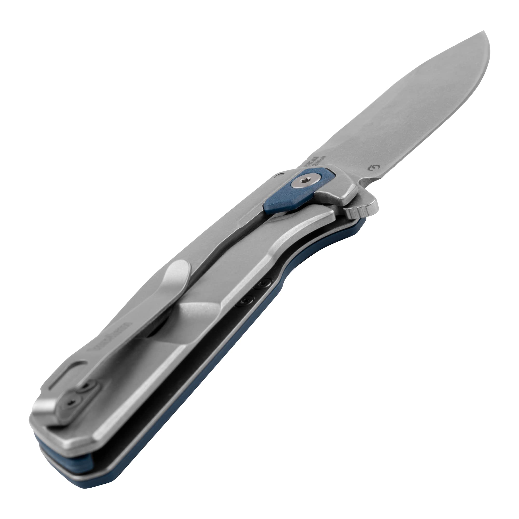 Kershaw Pocket Knife Lucid, 3.2 Inch Stainless Steel Clip Point Plain Edge Blade, EDC with Assisted Opening, Reversible Deep-Carry Pocketclip, Everyday Carry Pocket Knife for Men and Women