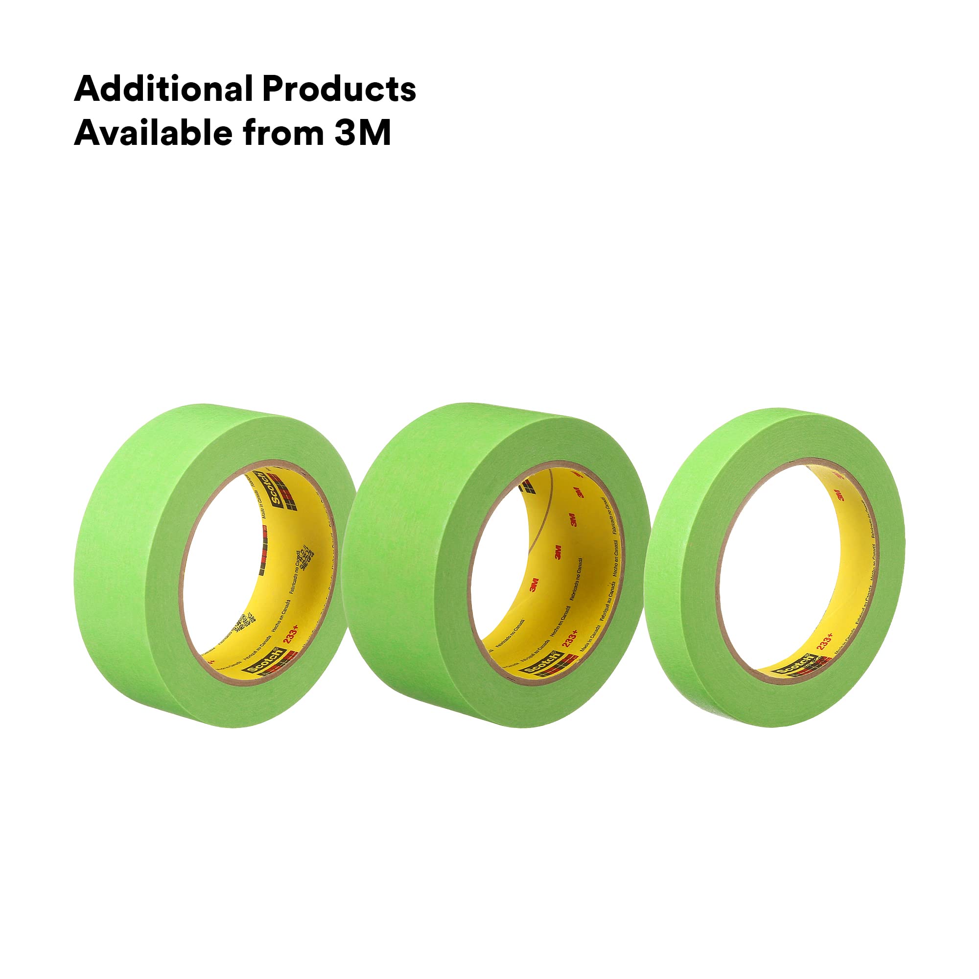 3M Scotch 233+ Performance Masking Tape, 26334, Green, 18 mm x 55 mm, Flexible, Moisture Resistant, Premium Paper Backing, 48 Rolls