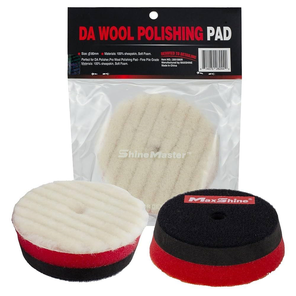 100% Australian Wool Cutting Pad MaxShine Double Sided - 9 inches