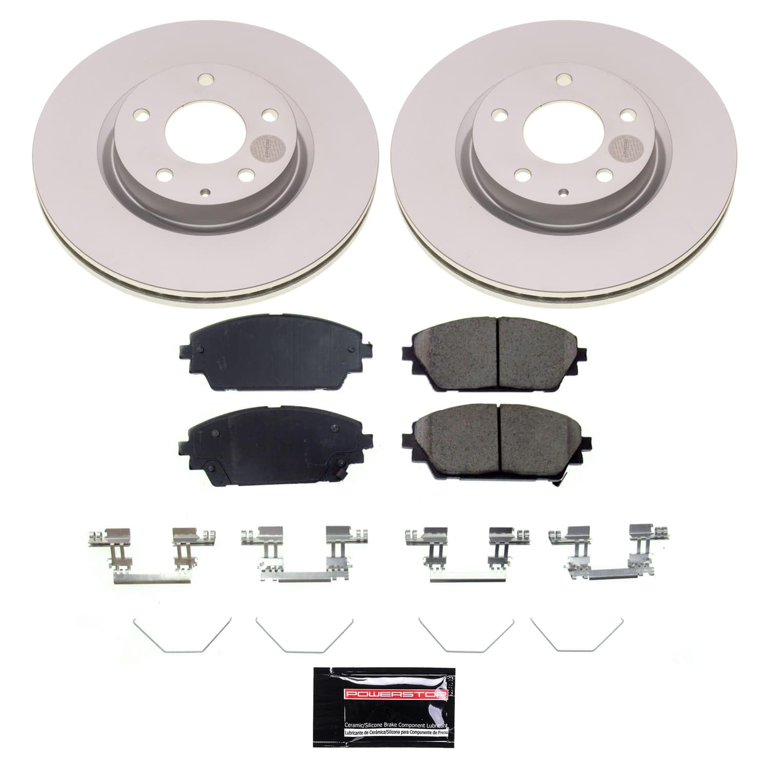 Power Stop Front CRK8754 Brake Kit Coated Brake Rotors and Pads For Mazda 3 2019-2023 [Application Specific]