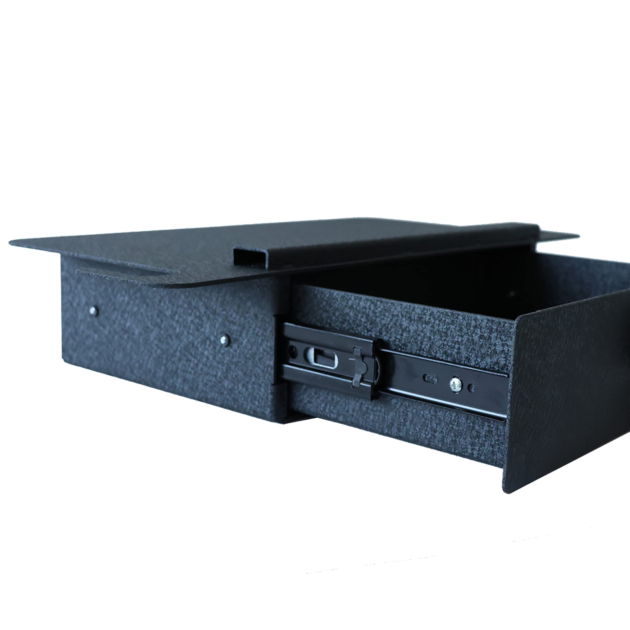 Under Seat Storage Console Safe Black Horse, Black Gun Box Organizer, with 4 Digit Combination Resettable Lock Compatible with 2021-2023 Tesla Y-UASTY01