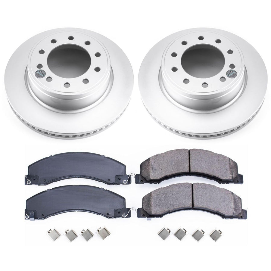 Power Stop Front Coated Brake Rotors and Z17 Ceramic Brake Pads Kit CRK5567