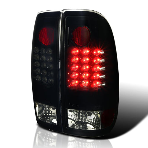 Black Smoke LED Tail Lights SPEC-D TUNING Compatible with 2008-2016 Ford SuperDuty F250 F350 F450 F550, Left + Right Pair Assembly